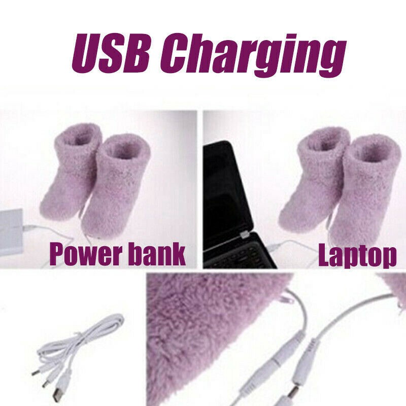 Giày sưởi ấm bàn chân sử dụng điện cổng USB tiện dụng cho mùa đông Yum Cocute