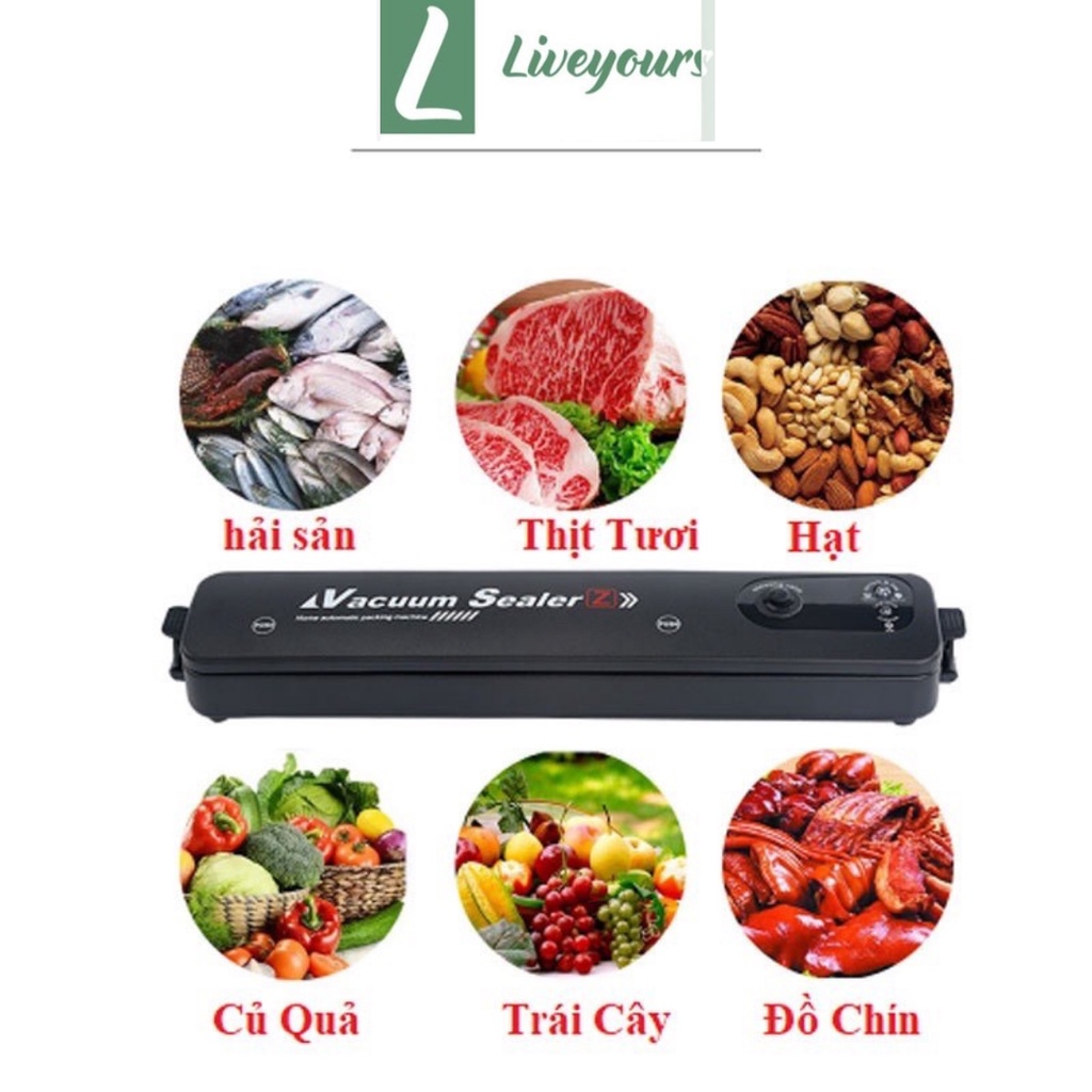 Máy Hút Chân Không Thực Phẩm Kèm Hàn Miệng Túi Vacuum Sealer - Liveyours