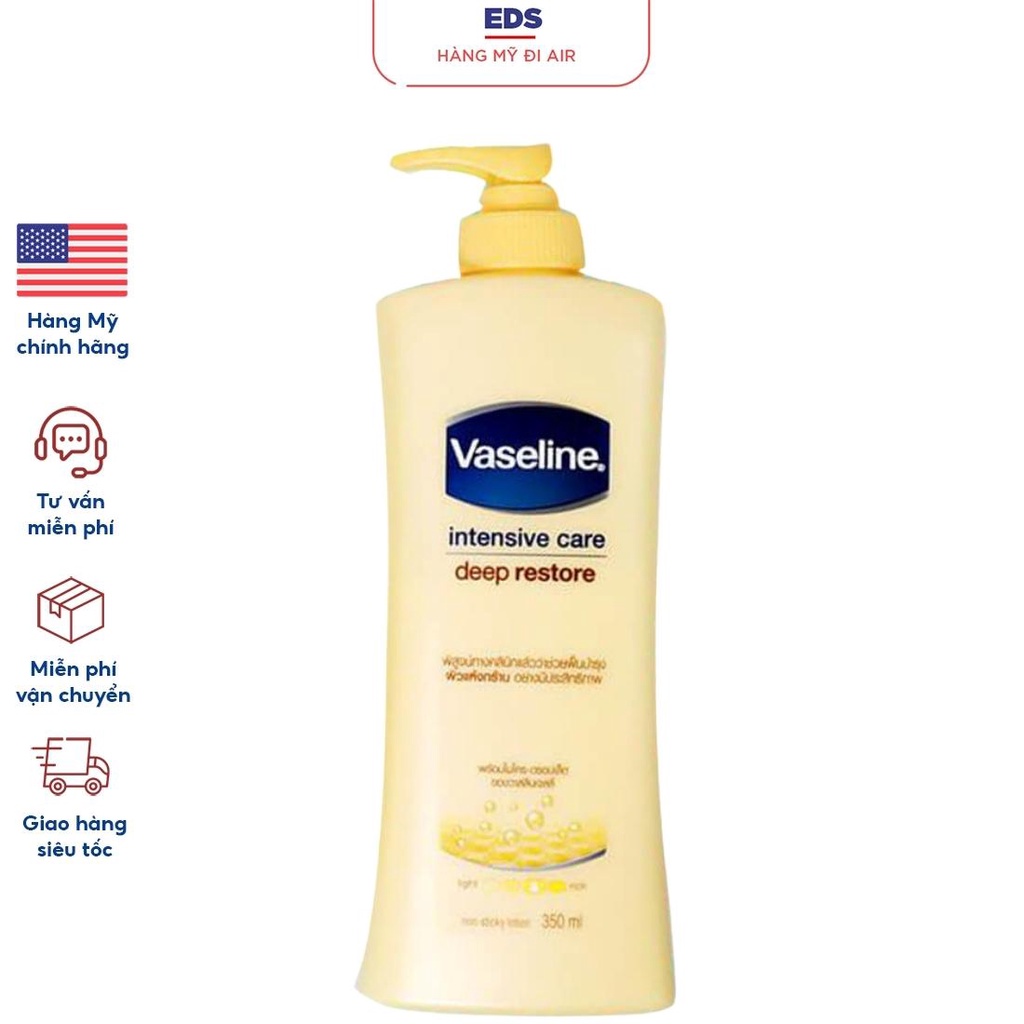 Sữa dưỡng thể Vaseline 725ml giúp làn da khô ráp trở nên mềm mại mịn màng hơn - EDS Hàng Mỹ