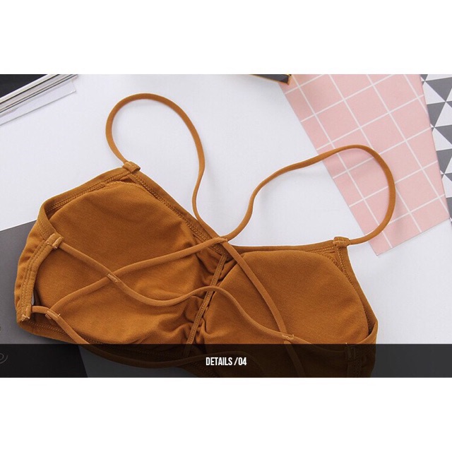 Bra cup ngang Sarah Lingerie dây lưng chéo nhiều màu