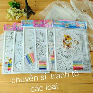 10 tranh nổi  3đ tranh tô màu