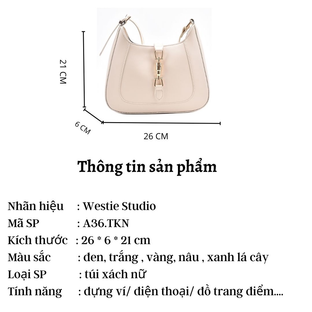 Túi Đeo Vai Nữ Da Trơn Khóa Chốt WESTIE - A36.TXN