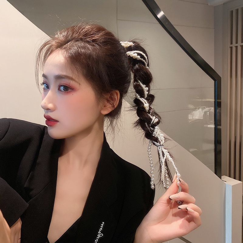 Kẹp Tóc Dạng Chuỗi Hạt Ngọc Trai Thời Trang Mùa Hè Cho Nữ