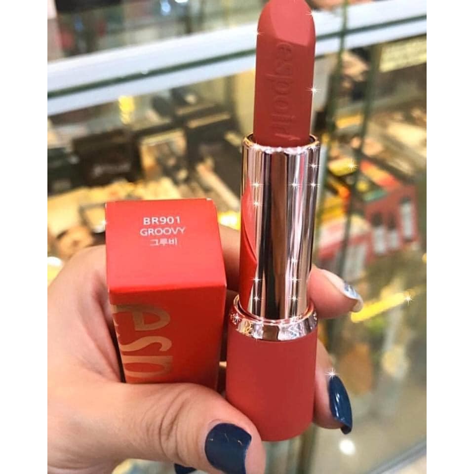 Son Espoir Lipstick No Wear Chiffon Matte BR901 Groovy Màu Đỏ Đất Siêu Tôn Da