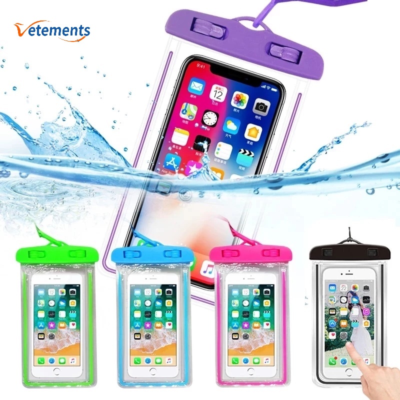 Túi Đựng Điện Thoại Trong Suốt Chống Thấm Nước Có Dây Đeo Cổ Cho Bơi Lội/Chèo Thuyền/Du Lịch