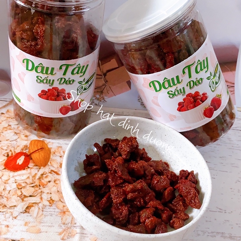 500G Dâu tây sấy dẻo không đường Đà Lạt