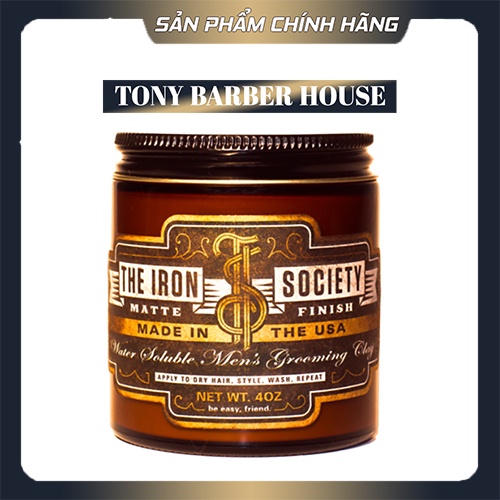 Pomade tạo kiểu tóc The Iron Society Matte Finish Clay 118ml