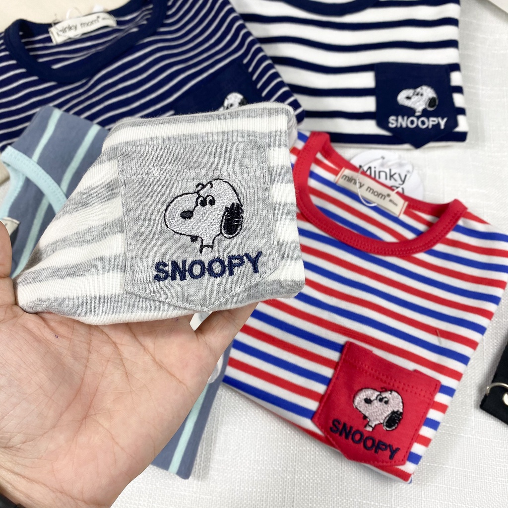 [Bé:8-27kg] Bộ Quần Áo Ngắn Tay Minky Mom Vải Cotton Mềm Cho Bé Trai, Bé Gái Size từ 80-150cm - Mã: TN-TR02.1