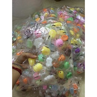 combo 10 squishy mochi hình thú dẻo