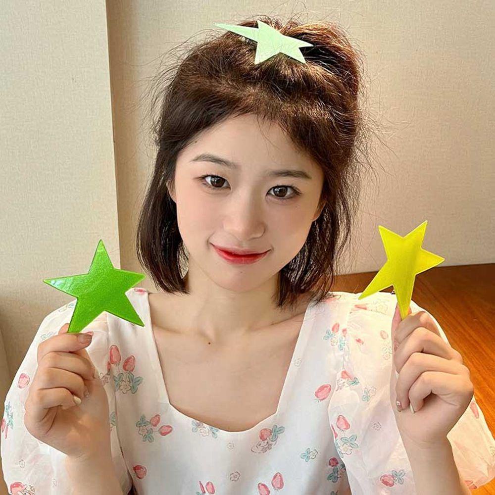 USNOW Kẹp Tóc Y2K Hình Ngôi Sao Phong Cách Hàn Quốc Ngọt Ngào Cho Nữ