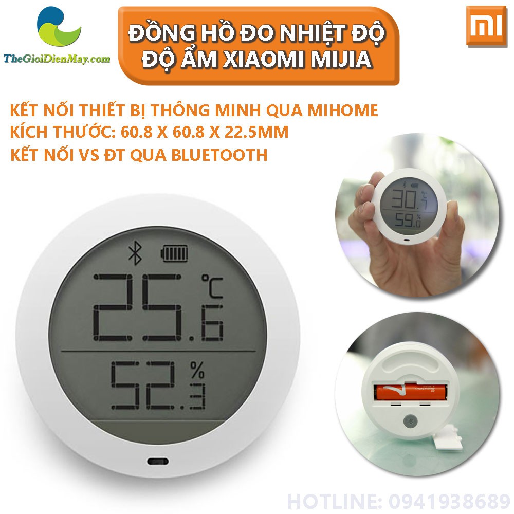 [Bản Quốc Tế] Đồng Hồ Đo Nhiệt Độ và Độ Ẩm Xiaomi Mijia - Bảo Hành 6 Tháng - Shop Thế Giới Điện Máy