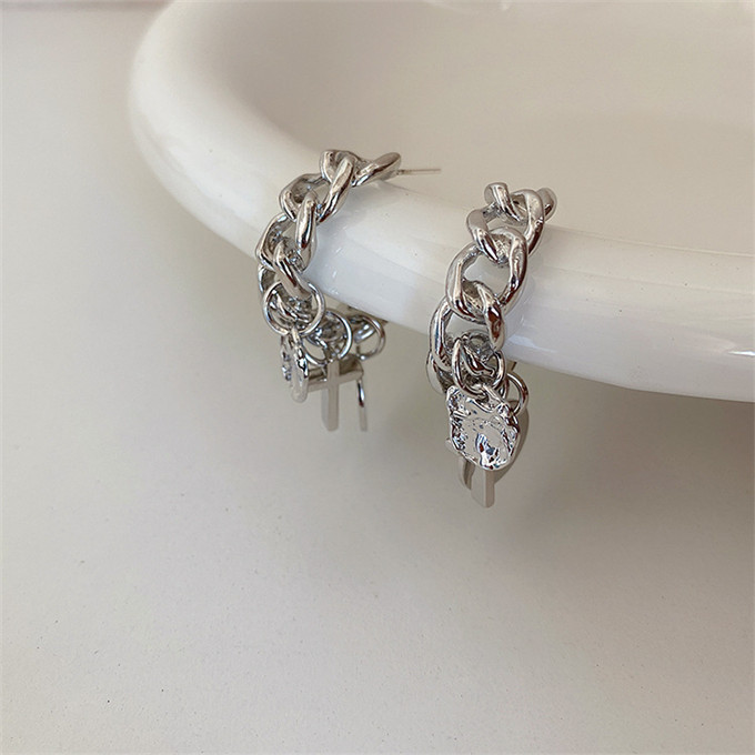 Khuyên tai kim loại hình thánh giá thời trang phong cách Hàn Quốc dành cho nữ 22861
