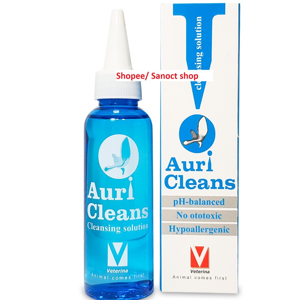 Nước rửa tai dầu khoáng vệ sinh tai AURICLEAN 100ml  dành cho chó, mèo