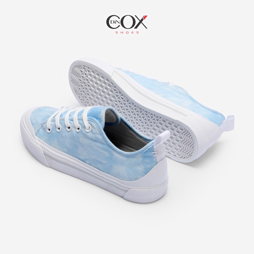 Giày Sneaker Vải Canvas Unisex Chính Hãng DINCOX C20 Blue Tie Dye Sang Trọng Tinh Tế Đơn Giản