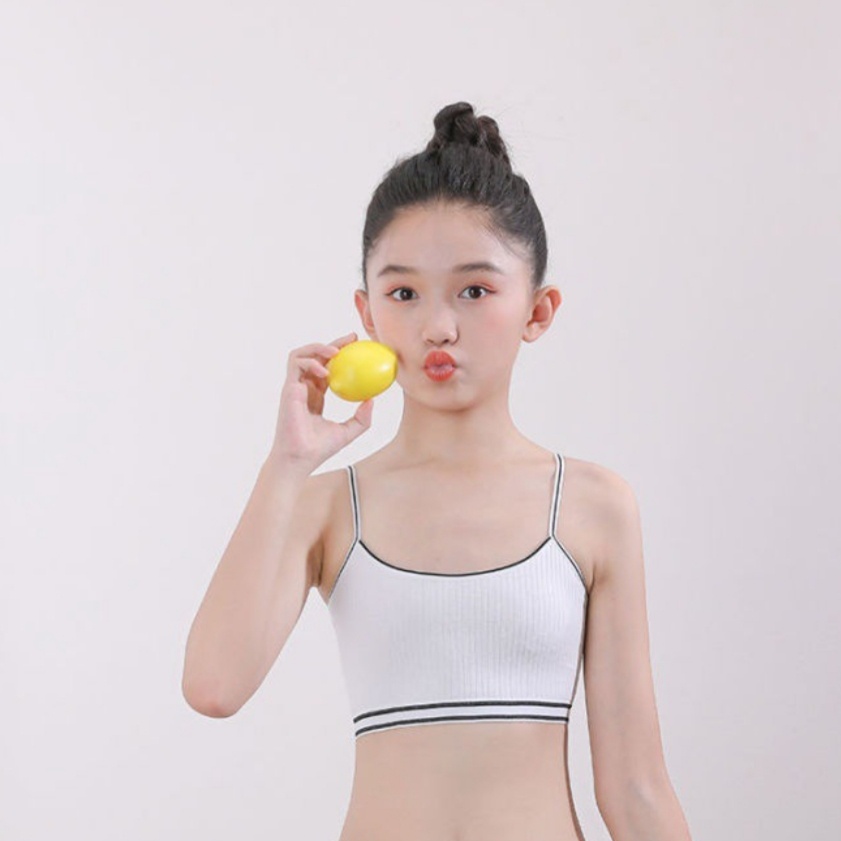 [1 Lớp]Áo lót bra 2 dây cho bé gái mới lớn dễ thương (30-45kg) áo ngực học sinh trung học từ 10-15 tuổi