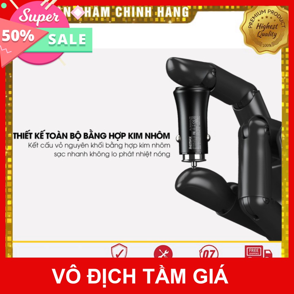 ĐỒ GIA DỤNG BEAR  Củ sạc nhanh trên ô tô Remax RCC-223 QC3.0 CAM KẾT BÁN HÀNG CHÍNH HÃNG