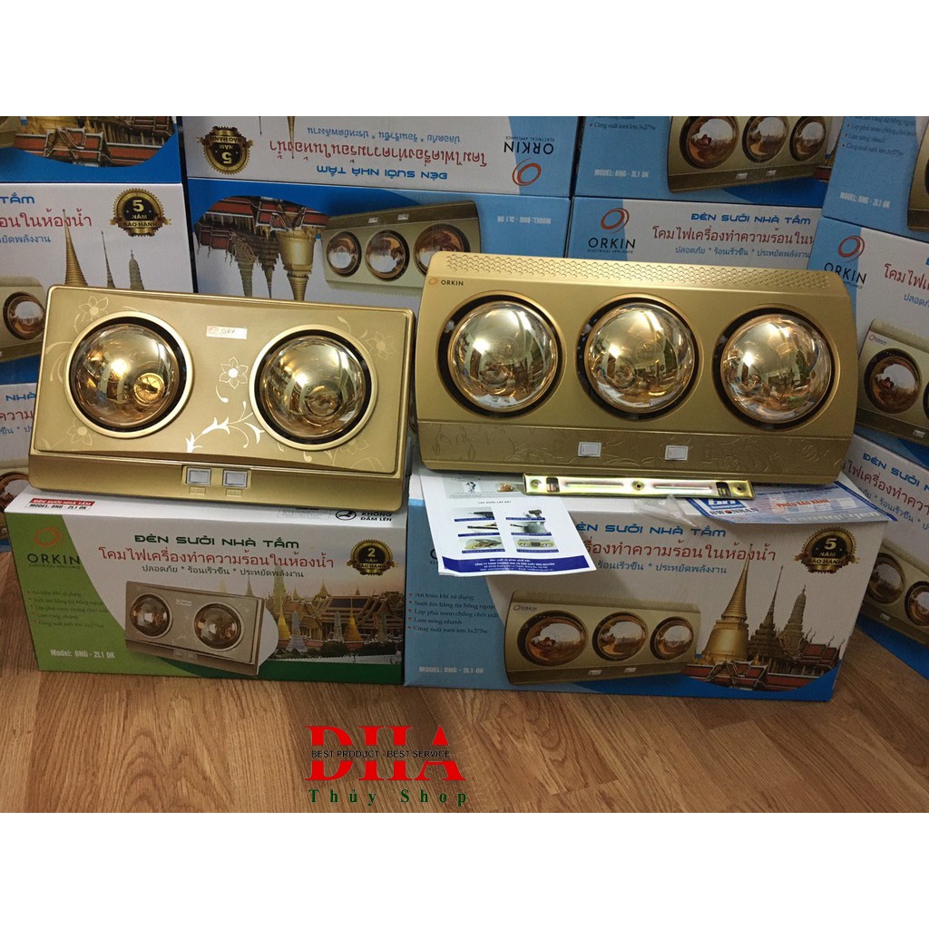 [HÀNG CHÍNH HÃNG] ĐÈN SƯỞI NHÀ TẮM ORKIN 3 BÓNG - HÀNG THÁI LAN CHẤT LƯỢNG NHIỆT TỐT - CHỐNG LÓA MẮT