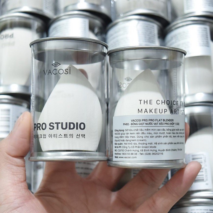 Bông phấn ướt Vacosi ĐEN TRẮNG |Mút blender tán kem nền hình giọt nước,hồ lô, nón lá PRO PH01, PH02, BP31, BP06