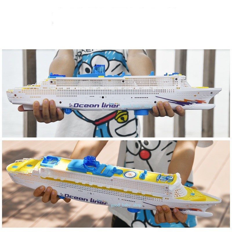 TÀU DU LỊCH ĐỒ CHƠI DÀI GẦN 50CM CÓ NHẠC, CÓ ĐÈN LED PHÁT SÁNG, CHẤT LIỆU NHỰA ABS AN TOÀN CHO BÉ