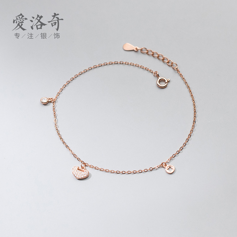 Lắc Chân Mạ Bạc 925 Đính Đá Đơn Giản Thời Trang | BigBuy360 - bigbuy360.vn