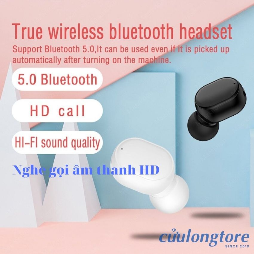 Tai Nghe Không Dây Bluetooth 5.0 Có Mic Nhét Tai android ios giá rẻ game thể thao chính hãng