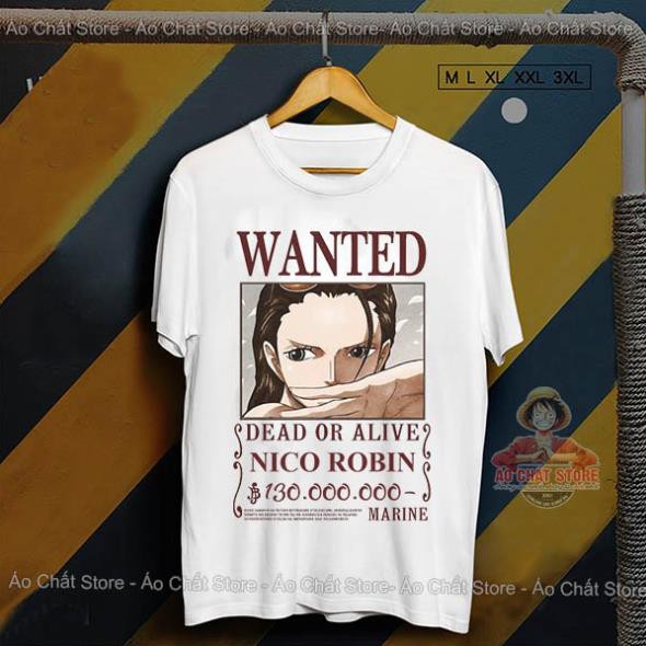 SALE- Áo thun One Piece Nico Robin truy nã siêu đẹp | Áo Nico Robin WANTED mẫu mới OP182 - áo cực HO