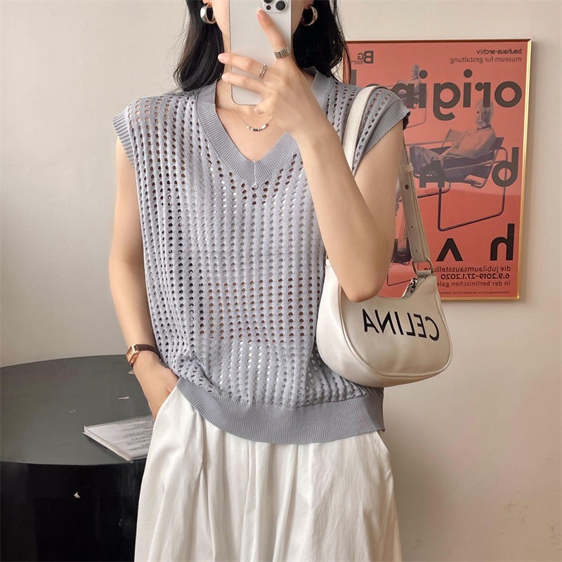 Áo Sweater Dáng Suông Đục Lỗ Thời Trang Mùa Hè Hàng Mới