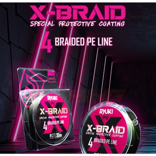 Dây câu ryuki pe 4x – braid, dây pe câu cá , cước câu cá chính hãng