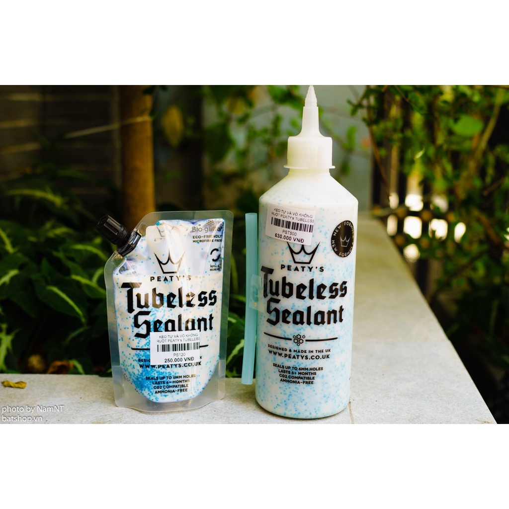 KEO TỰ VÁ VỎ KHÔNG RUỘT xe đạp PEATY's TUBELESS SEALANT 500ml /120ml