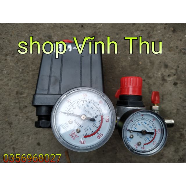 Rơ le máy nén khí 2 đồng hồ