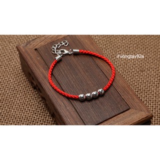 VÒNG ĐEO TAY CHỈ ĐỎ ĐEN MAY MẮN