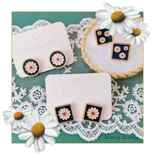 [New trend] Bông tai hình học họa tiết cúc họa mi Daisy phong cách Retro