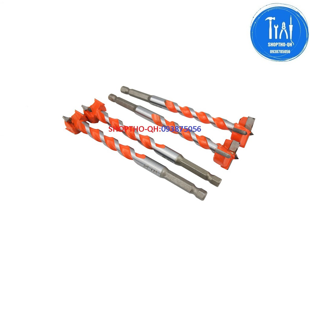 MŨI KHOÉT LỖ GỖ 16MM,18MM,20MM,22MM,25MM ĐUÔI LỤC GIÁC CAO CẤP.