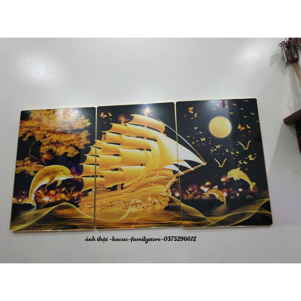 Tranh treo phòng khách, tranh phong thủy  thuận buồm xuôi gió tráng gương cao cấp 6050203177