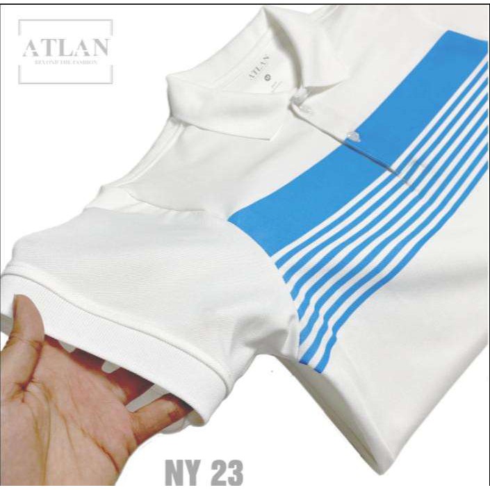 Áo Polo Nam 💖 𝘍𝘳𝘦𝘦𝘴𝘩𝘪𝘱 💖 Áo Thun Nam Trắng Sọc Xanh Biển Nhạt - NY23 | BigBuy360 - bigbuy360.vn