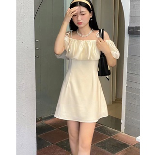Váy 2 Dây Trễ Vai Dáng Chữ A Hàng Quảng Châu M8824- Lolla_Fashion