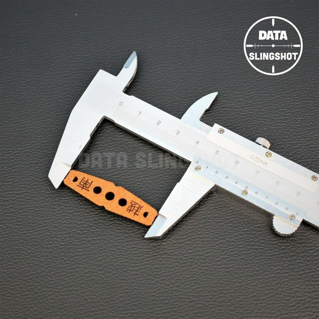 Miếng Da Ná Cao Su 3 Lỗ DT15 Vàng Chữ Tàu dùng cho bi 7mm 6.35mm 7.5mm chống trơn - DATA SlingShot
