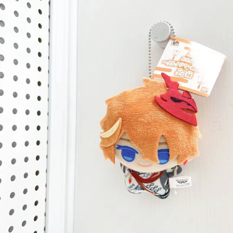 Aayetd 2022 New Genshin Impact Plushie Keychain Pendant Zhongli Xiao Tartaglia Stuffed Doll Soft Toy Game Anime Bag Keychain for Gift