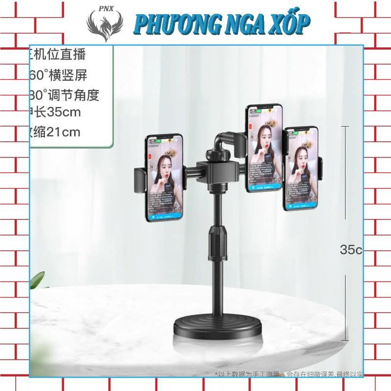 Giá đỡ điện thoại Vocal ⭐ FREE SHIP ⭐1 kẹp, 2 kẹp, 3 kẹp, 3 kẹp (có đèn) để bàn chịu lực tốt, xoay 360 độ, đa năng tiện | BigBuy360 - bigbuy360.vn
