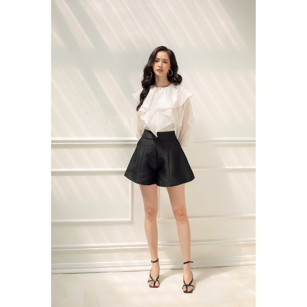 Quần short CHARMO cá tính vải phi biên Pleated Short