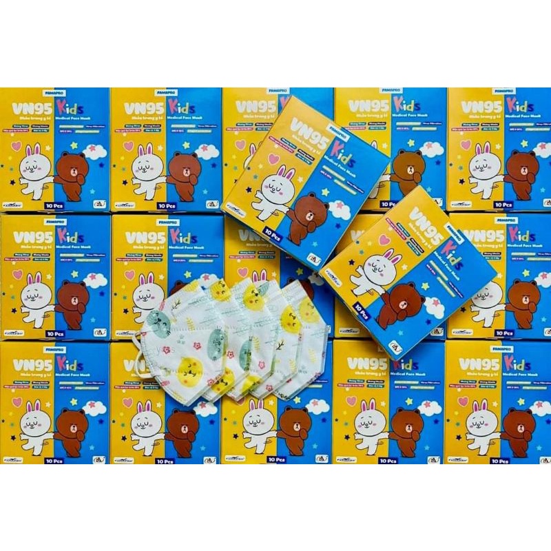 Khẩu trang VN95 Kid Famapro- chính hãng Nam Anh dành cho bé từ 4- 10 tuổi