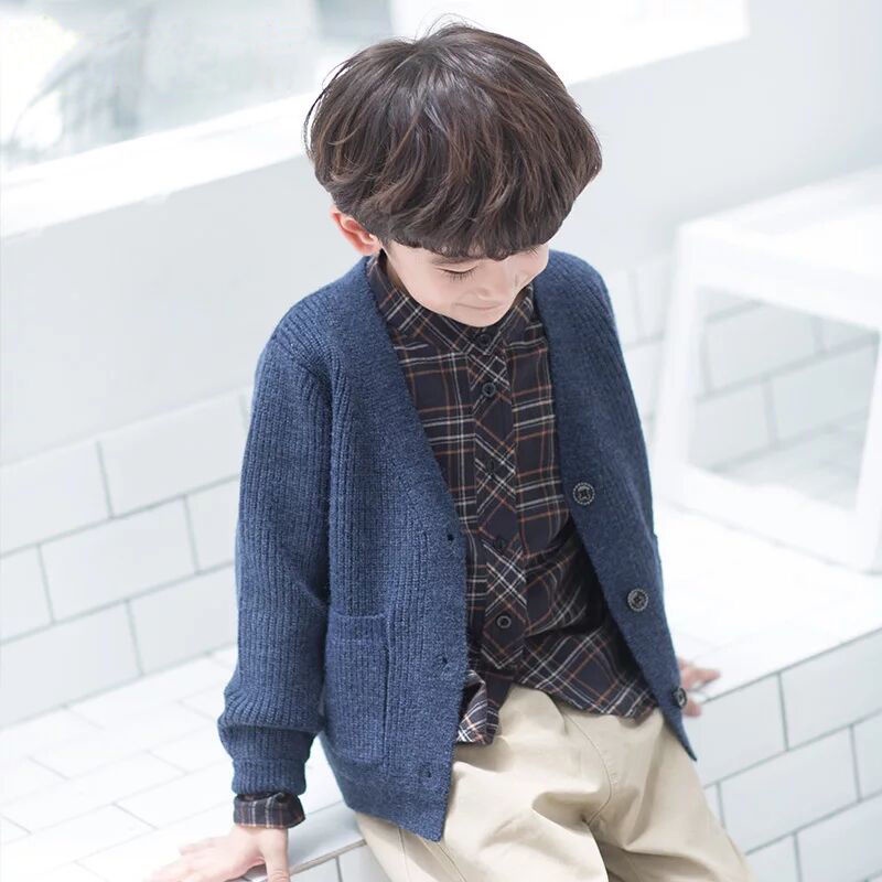 Áo Khoác Cardigan Cổ Chữ V Thiết Kế Mới Thời Trang Mùa Thu Đông Theo Phong Cách Hàn Quốc Dành