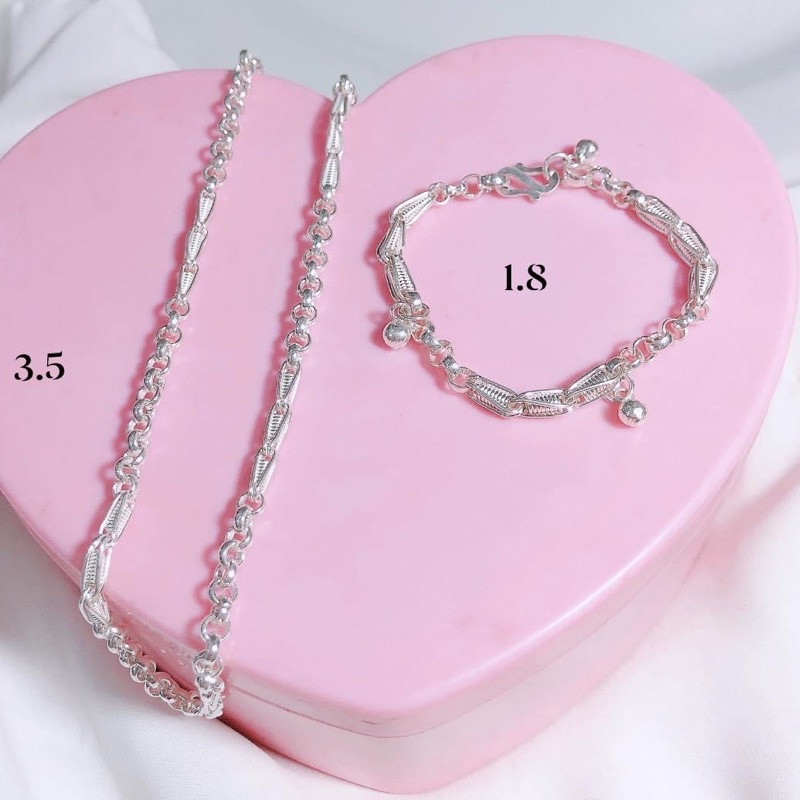 Bộ vòng cổ bạc, vòng tay bạc nguyên chất cho bé M08 Minh Thoa Silver