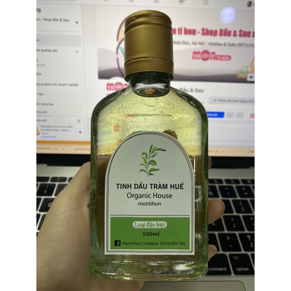 Tinh dầu tràm hoa nén nguyên chất Huế (Loại đặc biệt) 100ml - montihon organic house