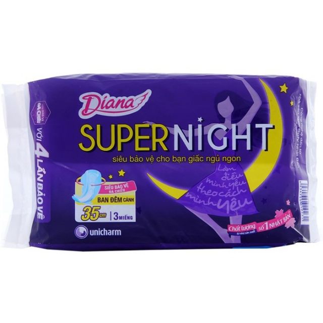Băng vệ sinh Diana siêu thấm ban đêm 35cm