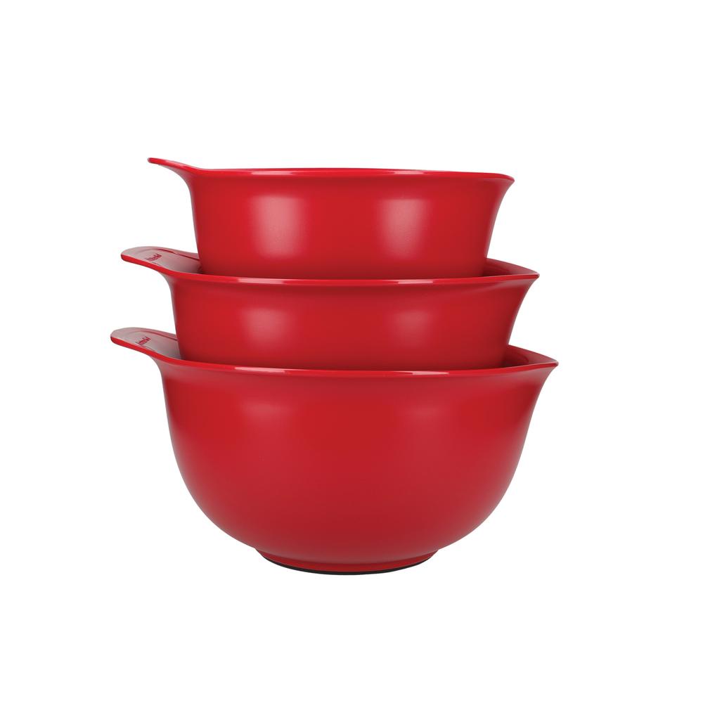 KitchenAid- Bộ tô nhựa màu đỏ 3 món