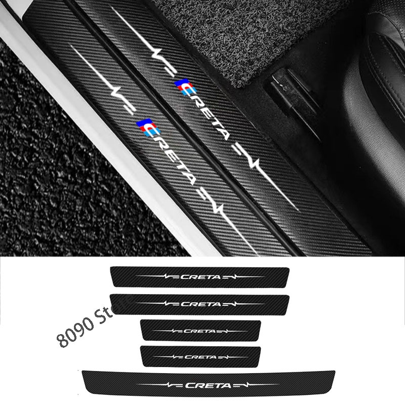 Đề Can Sợi Carbon Dán Bảo Vệ Cốp Xe Hơi Hyundai Creta Sonata Kicks Reina