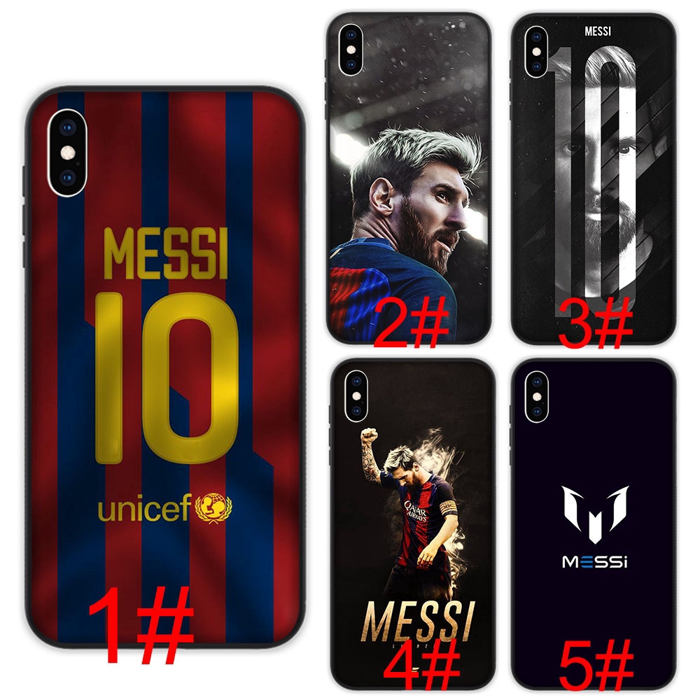 Ốp điện thoại mềm hình Messi 10 dành cho iPhone XS Max XR X 7 8 6 6S Plus 5 5S SE