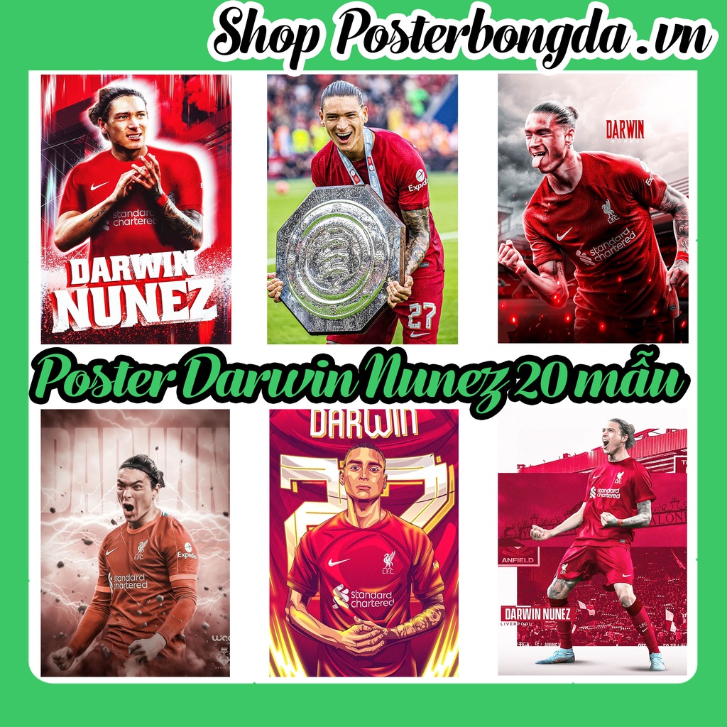 Poster Darwin Nunez, Ảnh Dán Tường Darwin Nunez Cực Đẹp, Poster Bóng Đá Có In Theo Yêu Cầu