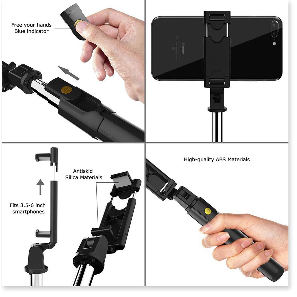 [CHỤP ẢNH TỪ XA] GẬY TRIPOD 3 CHÂN K07 KẾT NỐI BLUETOOTH CAO 72CM CHỐNG RUNG LẮC SELFIE TIK TOK LIVESTREAM 3210 XIAOMI